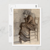 Bent Afbeelding van een vrouw, Vincent van Gogh Briefkaart (Voorkant / Achterkant)