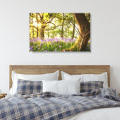 Bent-boom in het bos van de blauwbel canvas afdruk (Insitu (Slaapkamer))