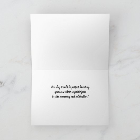 Bent u bij ons huwelijk met Mr en Mr. Kaart (Binnen)