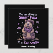 Bent u een slimme vent of een scheet stinker Grapp Kaart (Voorkant / Achterkant)