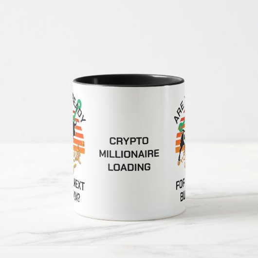 Bent u klaar CRYPTO BULL RUN Bitcoin Mok (Midden)