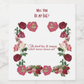 Bent u mijn BAE Rustic Rozen  Valentijn? Wijn Etiket (Enkel label)