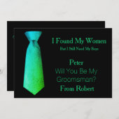 Bent u mijn Blauwgroen en wit Stropdas? Kaart (Voorkant / Achterkant)