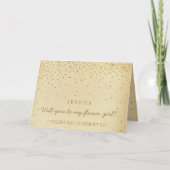 Bent u mijn Bloemenmeisje Gold Confetti? (Voorkant)