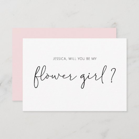 Bent u mijn Bloemenmeisje-Kaart? Kaart (Voorkant / Achterkant)