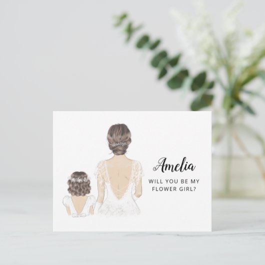 Bent u mijn Bloemenmeisje-voorstel na creditcard? Briefkaart (Staand voorkant)