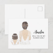 Bent u mijn Bloemenmeisje-voorstel na creditcard? Briefkaart (Voorkant / Achterkant)