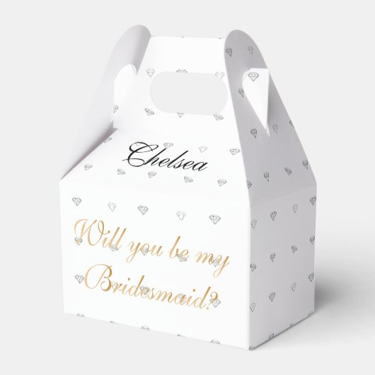 Bent u mijn Bridesmaid? Bedankdoosjes (Voorkant Zijde)