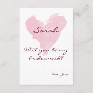 Bent u mijn Bridesmaid/Bloemenmeisje-kaart? Kaart