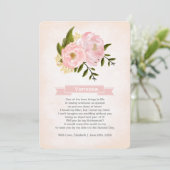 Bent u mijn Bridesmaid? Blush Pink Peonies Kaart (Staand voorkant)