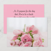 Bent u mijn Bridesmaid Bouquet-uitnodiging? Kaart (Voorkant / Achterkant)