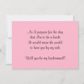 Bent u mijn Bridesmaid Bouquet-uitnodiging? Kaart (Achterkant)