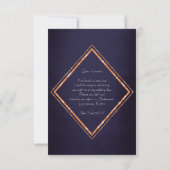 Bent u mijn Bridesmaid Copper Diamond Glam Navy? Kaart (Achterkant)