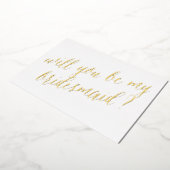 Bent u mijn Bridesmaid Folie-uitnodiging? Folie Uitnodiging (Gedraaid)