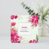Bent u mijn Bridesmaid? Fuchsia Floral Kaart (Staand voorkant)