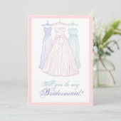 Bent u mijn Bridesmaid? Kaart (Staand voorkant)