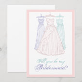 Bent u mijn Bridesmaid? Kaart (Voorkant / Achterkant)
