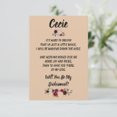 Bent u mijn Bridesmaid? Kaart (Staand voorkant)