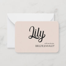 Bent u mijn Bridesmaid Kaart?