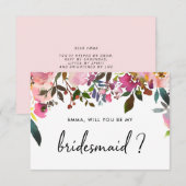 Bent u mijn Bridesmaid-kaartje? Kaart (Voorkant / Achterkant)