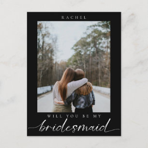 Bent u mijn Bridesmaid minimalist Foto Modern Briefkaart