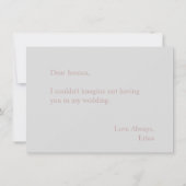 Bent u mijn Bridesmaid Roos Gold Scripts grijs? Kaart (Achterkant)