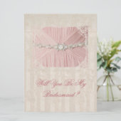 Bent u mijn Bridesmaid uitnodiging? Kaart (Staand voorkant)