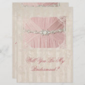 Bent u mijn Bridesmaid uitnodiging? Kaart (Voorkant / Achterkant)