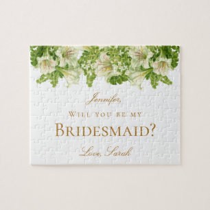 Bent u mijn Bridesmaid-voorstel Floral Lilies? Legpuzzel