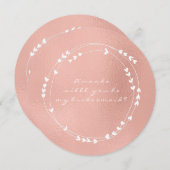 Bent u mijn Bridesmaïde roze roze roodbruin Kaart (Voorkant / Achterkant)