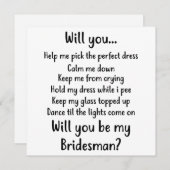 Bent u mijn Bridesman? Feestdagenkaart (Voorkant / Achterkant)