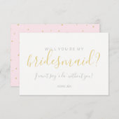 Bent u mijn briefkaart - Gold Stippen Roze (Voorkant / Achterkant)