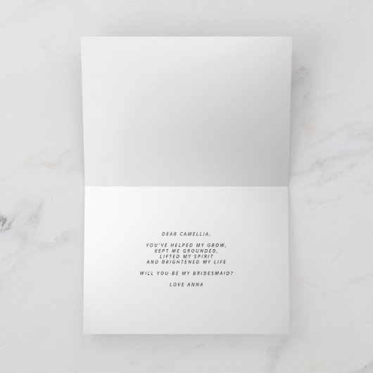 Bent u mijn briefkaart voor het voorstel? (Binnen)