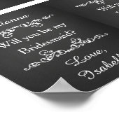 Bent u mijn bruidsmaïde aangepaste wijnlabels? poster (Hoek)