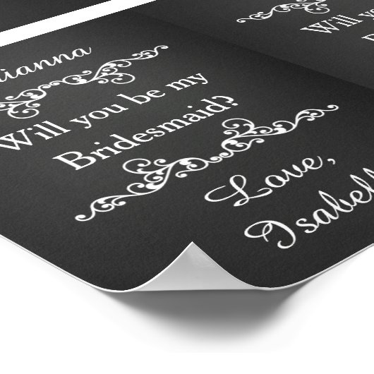 Bent u mijn bruidsmaïde aangepaste wijnlabels? poster (Hoek)