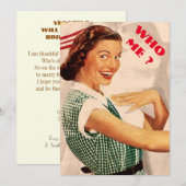 Bent u mijn bruidsmeisje/dienstmeisje? kaart (Voorkant / Achterkant)