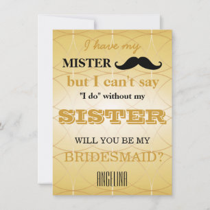 Bent u mijn bruidsmeisje? kaart