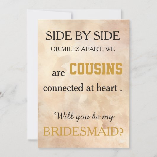 Bent u mijn bruidsmeisje? kaart (Voorkant)