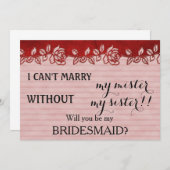 Bent u mijn bruidsmeisje? kaart (Voorkant / Achterkant)