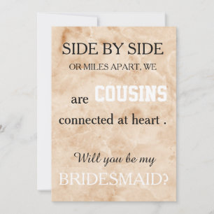 Bent u mijn bruidsmeisje? kaart