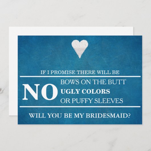 Bent u mijn bruidsmeisje? kaart (Voorkant / Achterkant)