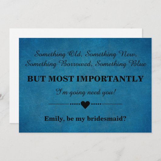 Bent u mijn bruidsmeisje? kaart (Voorkant / Achterkant)