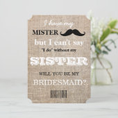 Bent u mijn bruidsmeisje? kaart (Staand voorkant)