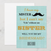 Bent u mijn bruidsmeisje? kaart (Voorkant / Achterkant)