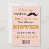 Bent u mijn bruidsmeisje? kaart (Voorkant)