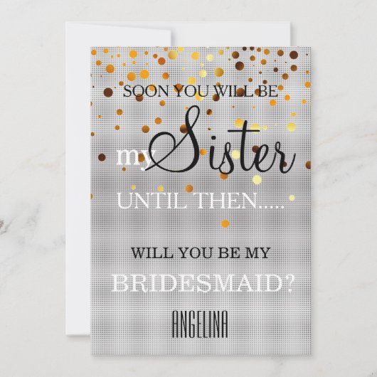 Bent u mijn bruidsmeisje? kaart (Voorkant)