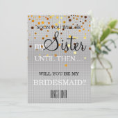 Bent u mijn bruidsmeisje? kaart (Staand voorkant)