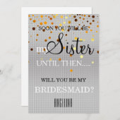 Bent u mijn bruidsmeisje? kaart (Voorkant / Achterkant)