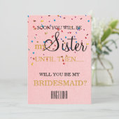 Bent u mijn bruidsmeisje? kaart (Staand voorkant)