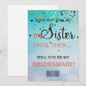 Bent u mijn bruidsmeisje? kaart (Voorkant / Achterkant)